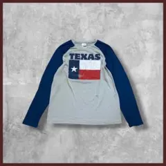 US古着 creative apparel プリントラグランT グレー×ネイビー