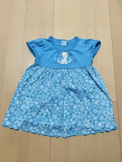 アナと雪の嬢王　エルサ　半袖ワンピース 100　女の子　キッズ　子供服