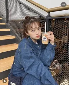 デニムブルー オーバーサイズジャケット