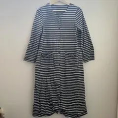 【ベルメゾン】グレーボーダーのマタニティパジャマ　（M〜L）※半袖にもなります