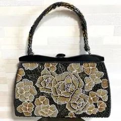 ハンドメイド】 大島紬 着物リメイク ハンド バッグ3点セット #724