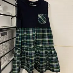 COMME CA ISM チェック柄ワンピース 120