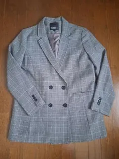 HK WORKS LONDON (しまむら)チェック柄 ダブルブレストジャケット