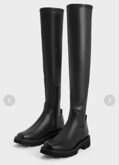 【美品】✨チャールズ&キース 25cm サイドゴアブーツ 黒 完売品 39 クラシック チェルシーブーツ - ブラック | CHARLES & KEITH