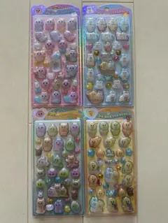 おぱんちゅうさぎ・んぽちゃむ うるちゅるポップシール 4点セットのサムネイル
