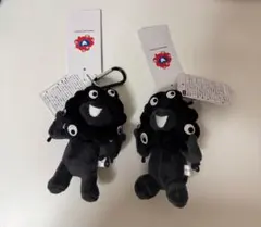 黒ミャクミャク ブラックカラビナ付き 立ち&座り 2体セット