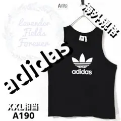 アディダスタンクトップA190△トレフォイルTシャツXXLビッグロゴアメリカ古着のサムネイル