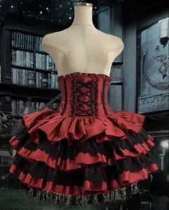 ATELIER-PIERROT ストライプ コルセットスカート ATELIER PIERROT コルセットスカート 黒 ストライプ ゴスロリ - メルカリ