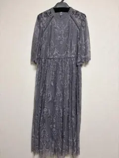 PourVous 七分袖&ロング パーティードレス 結婚式　XL