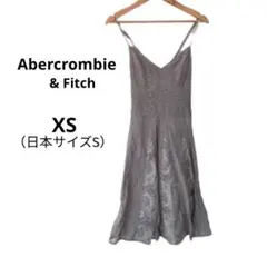 アバクロンビー&フィッチ 繊細レース キャミワンピース グレー XSのサムネイル