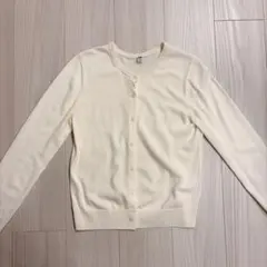 UNIQLO UVカットクルーネックカーディガン S オフホワイト