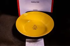ルクルーゼ　ミッフィー 浅い皿 イエロー ストーンウェア