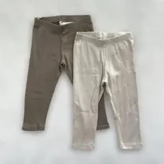 リブ　レギンス　ズボン　スパッツ　ベビー　H&M 86