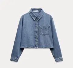 着用 1回　ZARA ザラデニムシャツ　Gジャン　デニムジャケット　クロップド丈