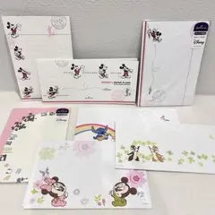 ディズニー ミッキー ミニー　チップとデール　スティッチ　　レターセット