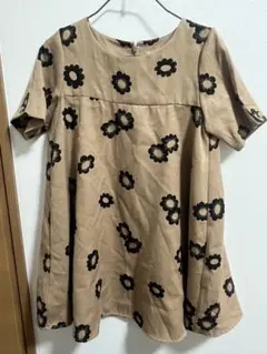 dazzlin レトロ柄 Aラインワンピース