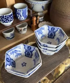 N-3 なます皿 7点 小鉢 染付 膾 伊万里 染付 漁師 向付 N-3 なます皿 7点 小鉢 染付 膾 伊万里 染付 漁師 向付 - メルカリ
