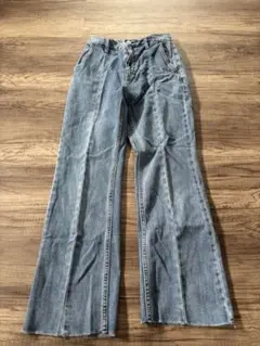 グローバルワーク/GOODデニムフレアパンツ　XSのサムネイル