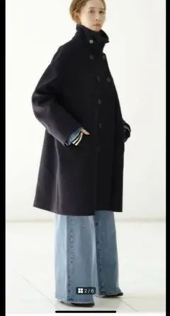 JOURNAL STANDARD ジャーナル尾州メルトンPコート 38 ネイビー