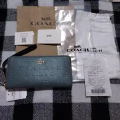 ☆専用☆COACH グリーン系 レザー 長財布