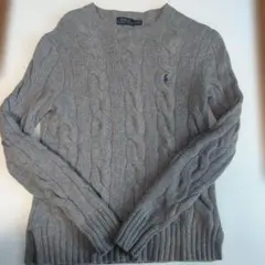 GW限定値下げ Polo Ralph Lauren グレー ケーブルニット XS
