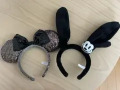 ミニー・オズワルド カチューシャセット　ディズニー　スパンコール