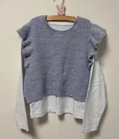 GU チュニック付き長袖Tシャツ