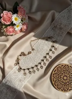 エレガント ハート型チャーム アンクレット