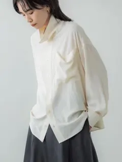 crewre ビッグポケットハイネックブラウス off white サイズ2