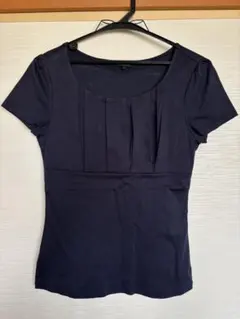 【値下げ】ANAYIネイビー 半袖Tシャツ　38のサムネイル