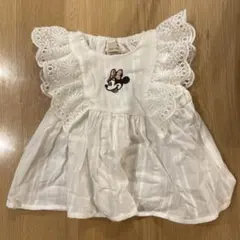 未使用タグ付き　petit main ミニーフリルチュニック サイズ80