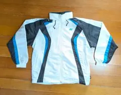 YONEX ウォームアップジャケット ホワイト/ブラック/ブルー M