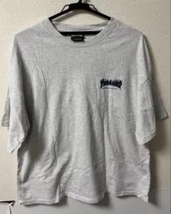 THRASHER 半袖 Tシャツ グレー　刺繍ロゴのサムネイル
