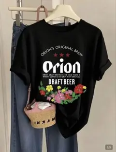 ORION BEER（オリオンビール）Tシャツ ブラック ❁⃘*.゜Lサイズ