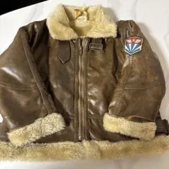 未使用‼︎ ビンテージ　FOキッズのボアジャケット/レザー風100センチ　アメカジ