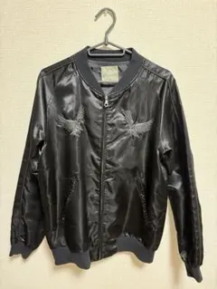 ナノユニバース♦️刺繍スカジャン♦黒x黒M♦スーベニアジャケット♦古着 2025年最新】nano universe メンズ スカジャンの人気アイテム - メルカリ