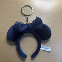ディズニー ミニー カチューシャ キーホルダー ネイビーのサムネイル