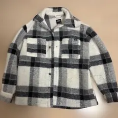 ZARA チェック柄ネルシャツ S ホワイト/ブラック