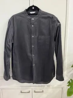 アーバンリサーチドアーズコーデュロイ長袖メンズシャツダークグレーMサイズ