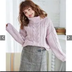 再値下げ　新品　イング ケーブル　モール　タートル　ニット