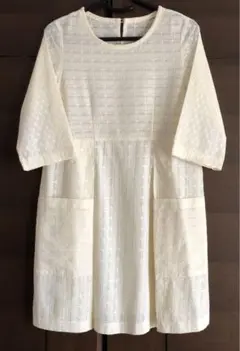 手作りチュニックワンピース(レース柄)Sサイズ