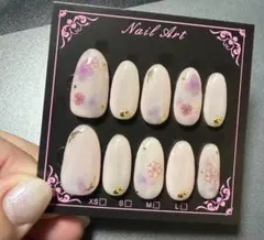 桜の花柄 ネイルチップ 5サイズ