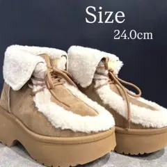 週末価格！！ムートンブーツ 24.0cm スエードファー