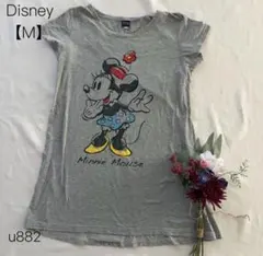ディズニー　半袖カットソー　プリントTシャツ ゆったり　ラフ　グレー　【M】のサムネイル