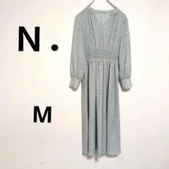 エヌドットグリーン系花柄ロングワンピースこなれ上品感満載♡