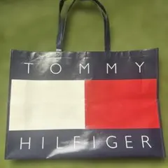 美品　TOMMY HILFIGER ロゴトートバッグ 大きめネイビー/レッド
