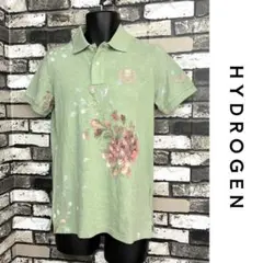 【未使用】HYDROGEN ハイドロゲン メンズ 半袖ポロシャツ フラワーのサムネイル