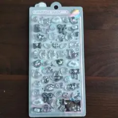 ボンボンドロップシール オリジナル うさぎ しろくろ