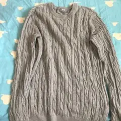 UNIQLO ケーブル編み ニットセーター L グレー