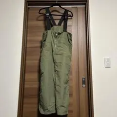 オリーブグリーン サロペット ジッパー付き